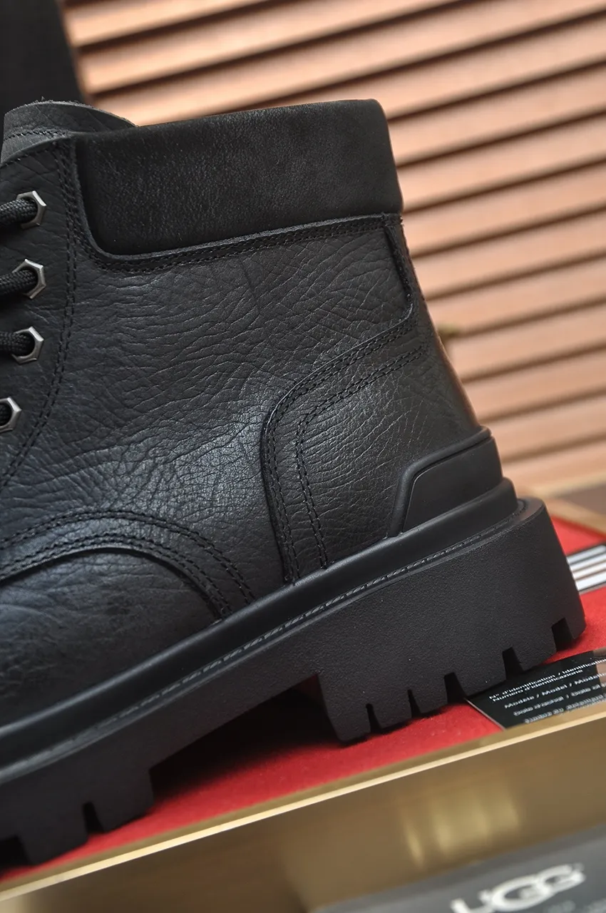 Men's shoes 💰640💶 [UGG] (full wool lining) top-end high-quality fur-in-one warm snow boots from Australia's warm luxury brand men's shoes, UGG-5877 official website synchronized, made of imported cowhide, carefully sewn...Imported rubber foam outsole (comfortable, soft, wear-resistant) The quality is really great...Exquisite workmanship, you can't put it down at first sight, available in sizes 39-44